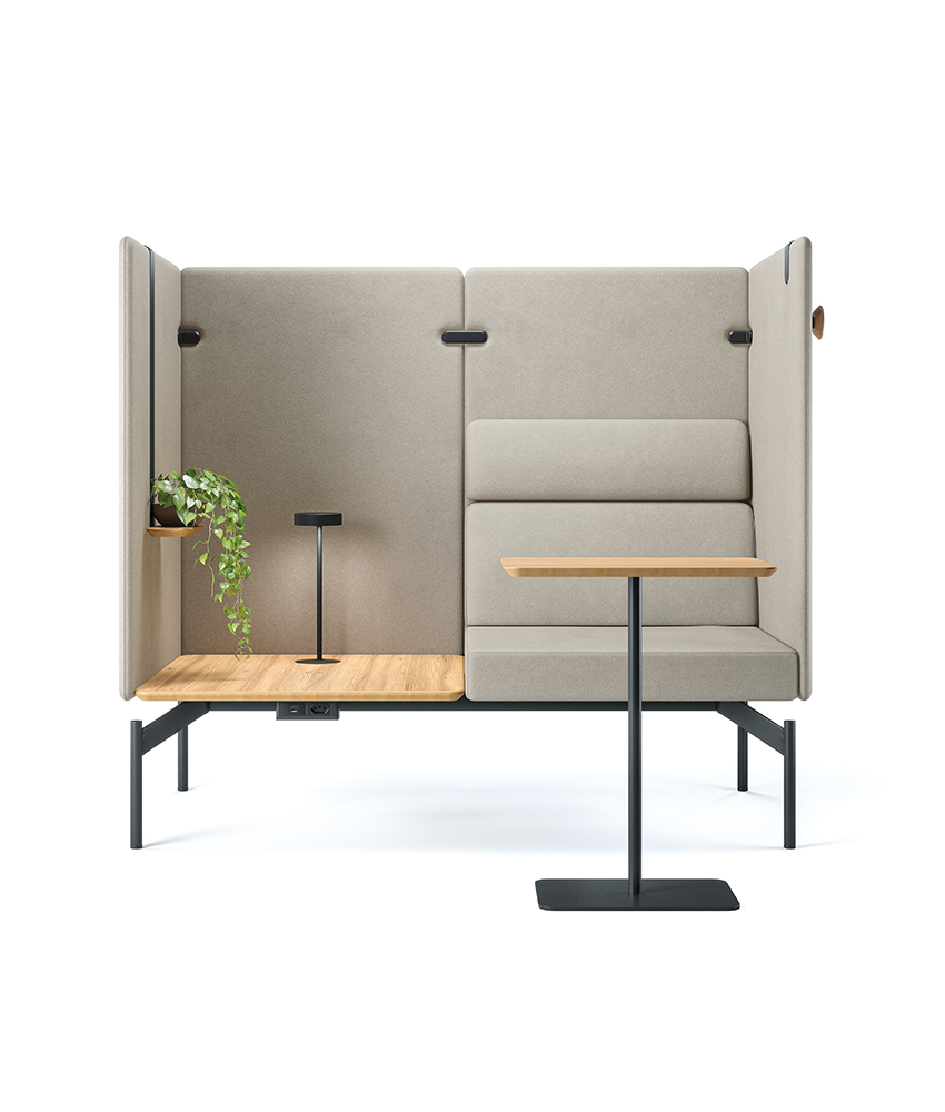 FLOAT highback modelo mesa e assento com apoio de cabeca e acessorios