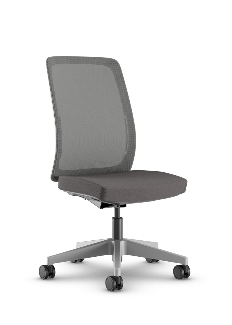 VELO secretaria encosto tela base aluminio